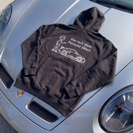 Der mit dem Porsche fährt Oversized Hoodie