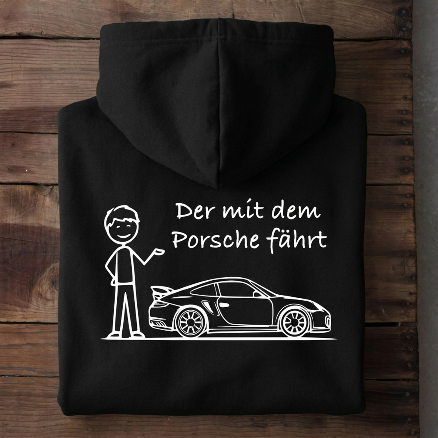 Der mit dem Porsche fährt Oversized Hoodie