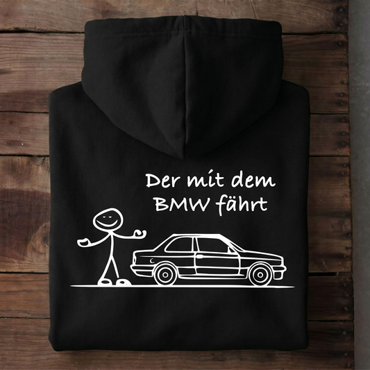 Der BMW Fährt Backprint Hoodie