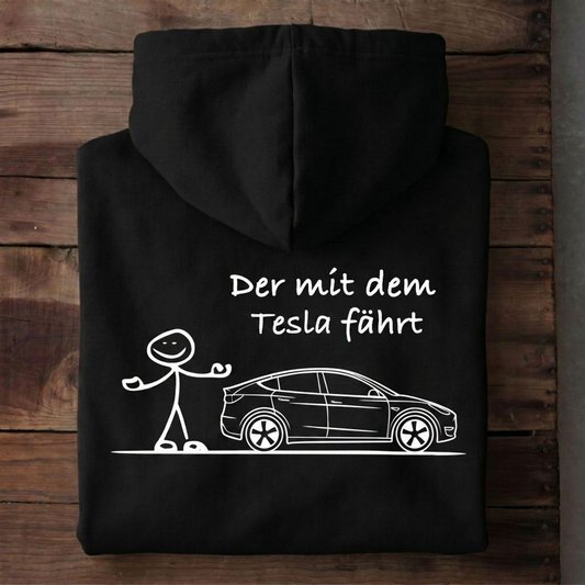 Der Tesla fährt Oversized Hoodie
