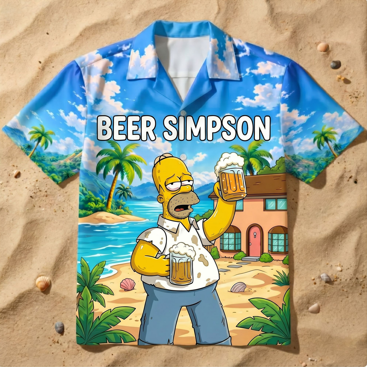 BEER SIMPSON-HAWAIIHEMD