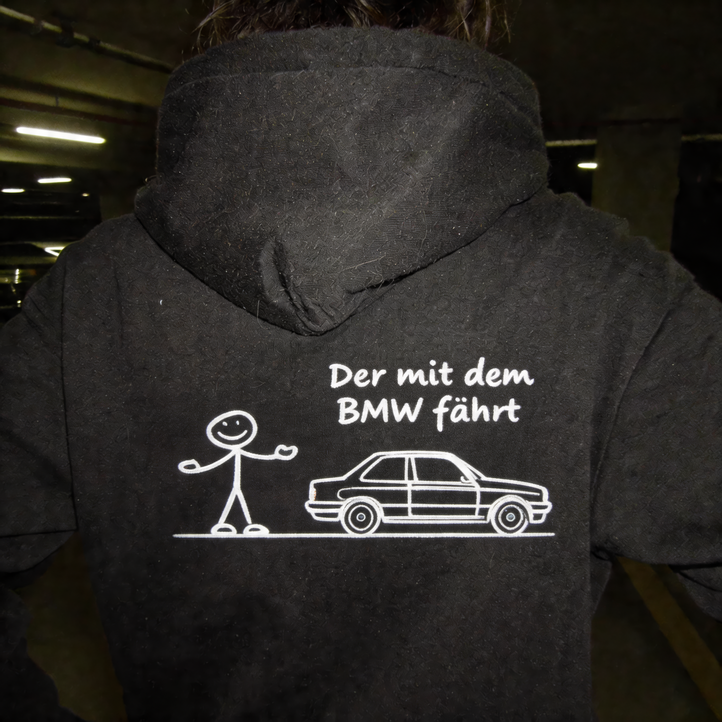 Der BMW Fährt Backprint Hoodie